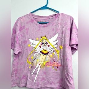 Sailor Moon 🌙  pink tie dye cropped tee